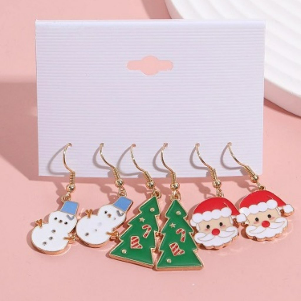 Christmas Earrings-Pack Of 3 Pair